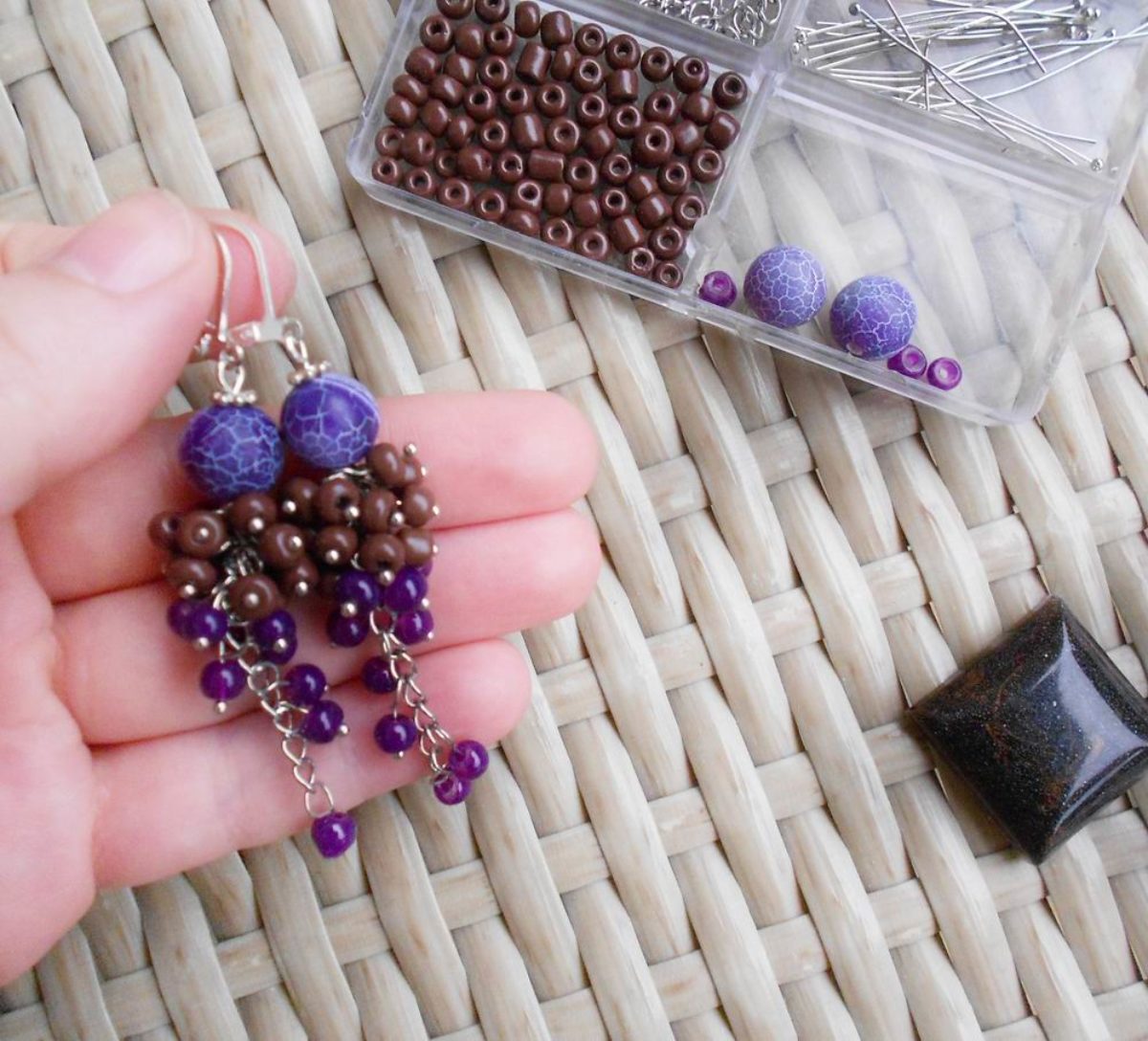 Серьги-грозди из бусин – мастер-класс с фото пошагово, как сделать красивые сережки - Hand Made - идеи и мастер-классы