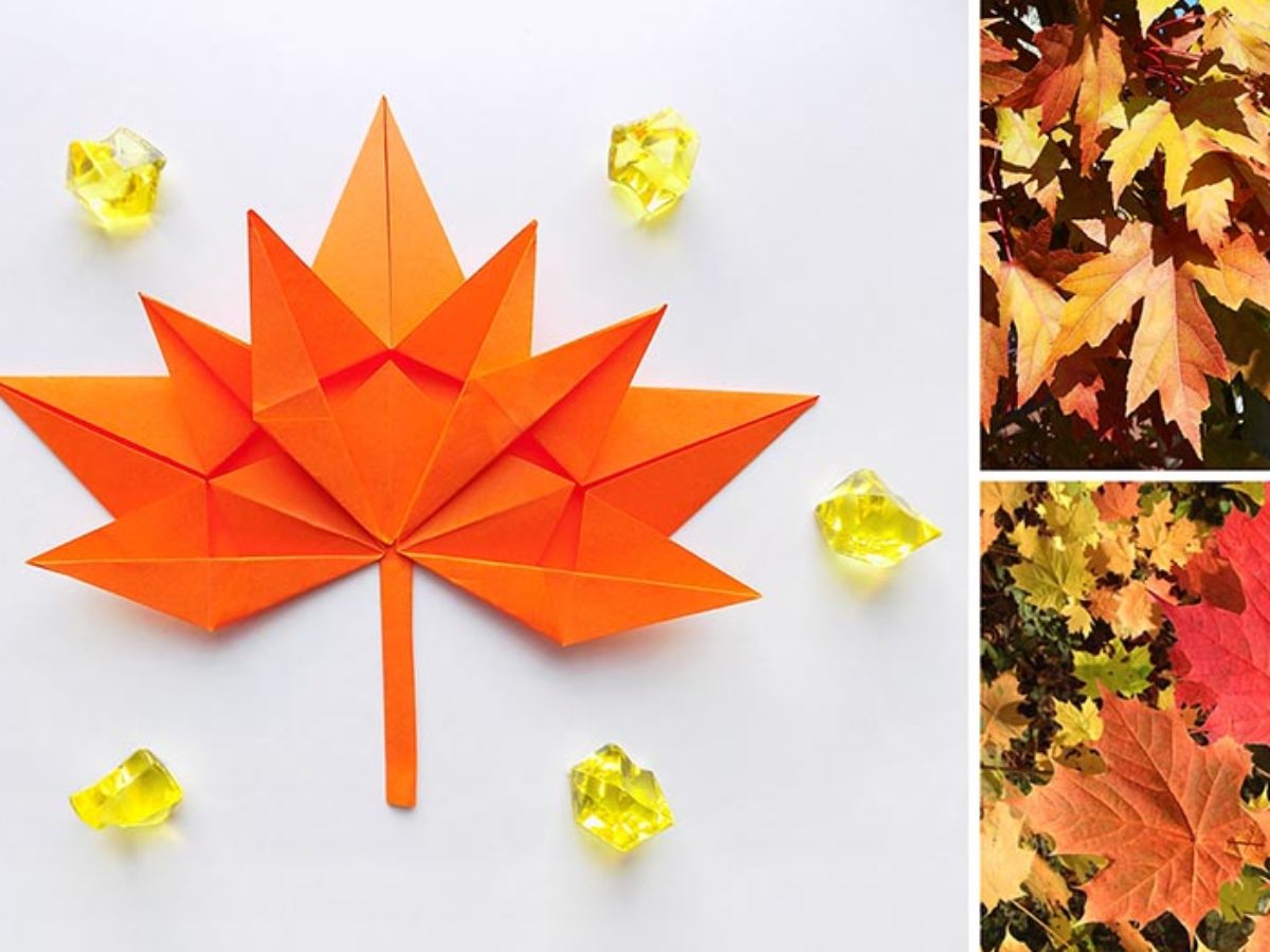Осенний лист клена из бумаги Кленовый лист оригами: Персональные записи в журнале Ярмарки Мастеров