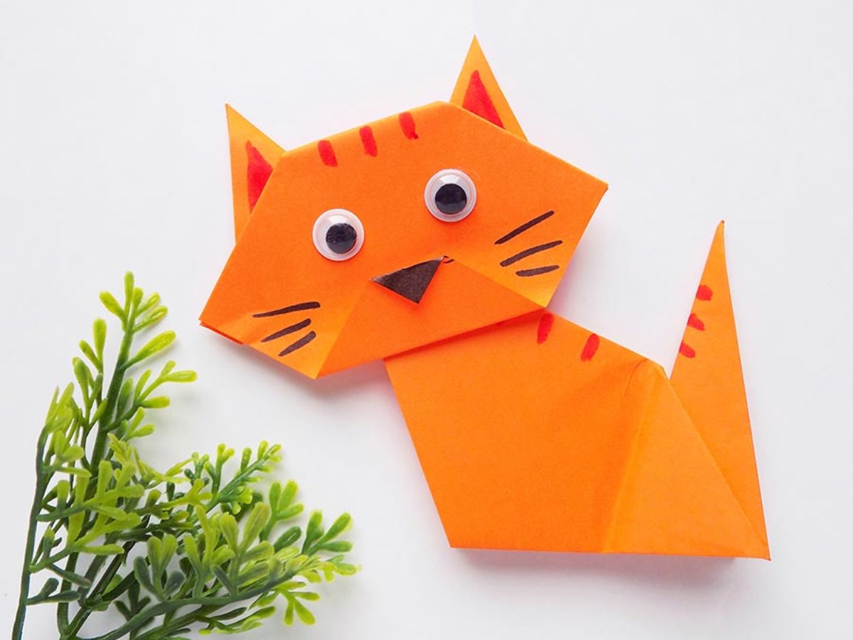 Как сделать котика из бумаги – поделка для детей поэтапно с фото - Hand  Made - идеи и мастер-классы