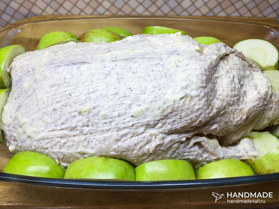 Как запечь утку в духовке целиком с яблоками – пошаговый рецепт с фото
